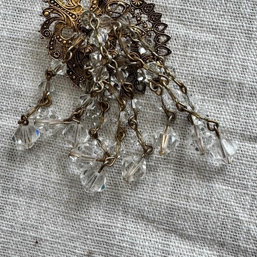 Vintage brooches 2 rhinestones